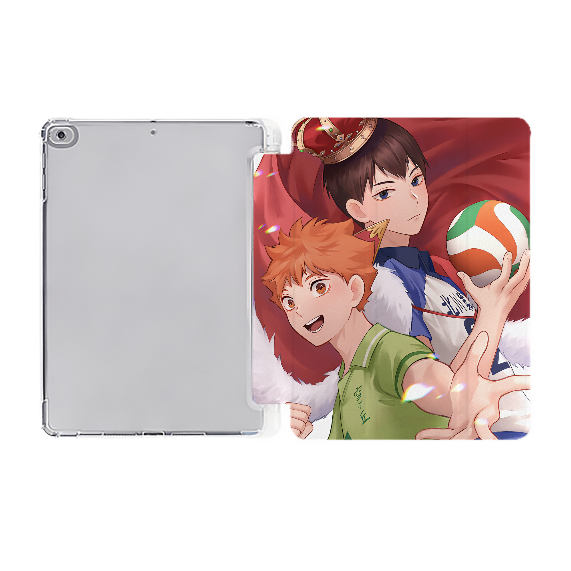 （画像用） ハイキュー!! Haikyu!! IPad ケース ペン収納付き 三つ折りスタンド PUレザー×シリコン 対応機種9.5/10.5/10.9インチ